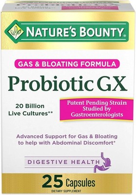 Nature's Bounty -Probiotic GX  Digestive Health 25 Capsules