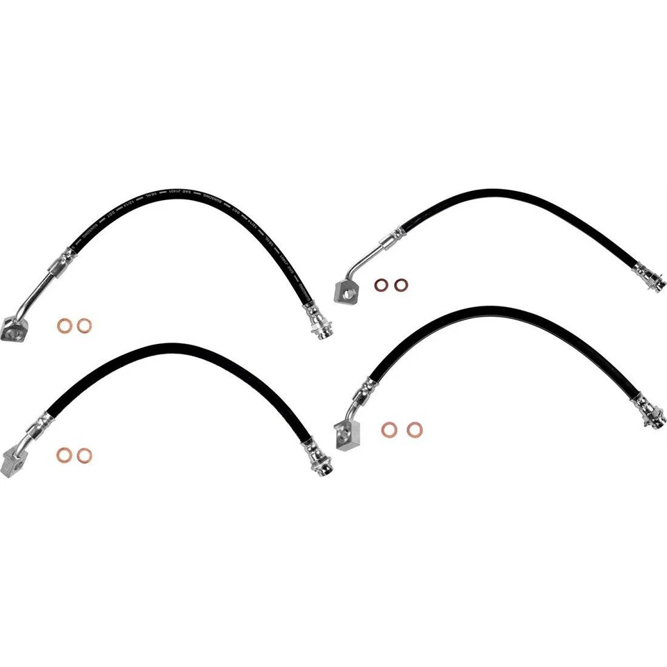 4x Manguera de freno delantera trasera para 2007 2008 2009 2010 Saturn Outlook 3,6 L Foto 2 de 4
