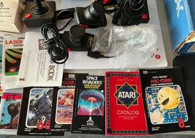 Atari CX-2600 Video Game System Console 2 Paddles Joysticks 12 Games w/ Box