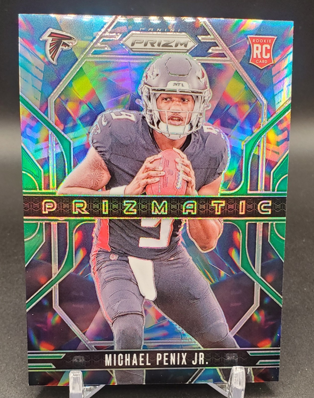 2024 Panini Prizm - Prizmatic Michael Penix Jr. #10 Green Prizm (RC)