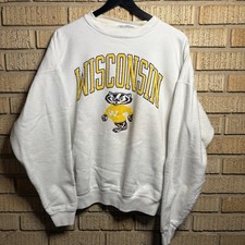 90s vintage Wisconsin Crewneck, vintage Crewneck size L