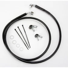 Drag Specialties Front Extended Len Braided SS Brake Line Kit +8 in. - 1741-2572
