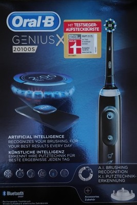 Oral-B Genius X 20100S Midnight Black ElektrischeZahnbürste-Aufsteckbürste fehlt