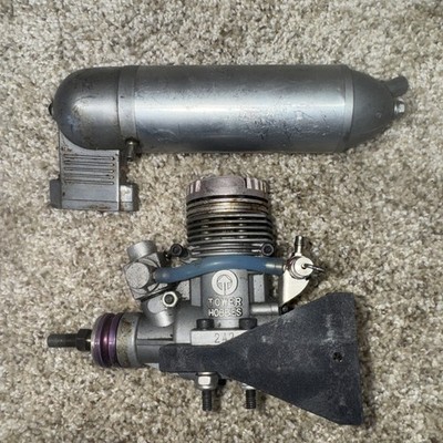 Tower Hobbies Pro 46 Glow Nitro RC Airplane Engine With Tuned Muffler