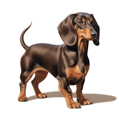 3x Sticker Dachshund Car Sticker 9x9cm Teckel Dachshund Dog Cute Set
