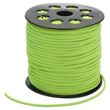 100 Yards x 2.6mm Faux Suede Leather Cord, Leather Lace String, Green