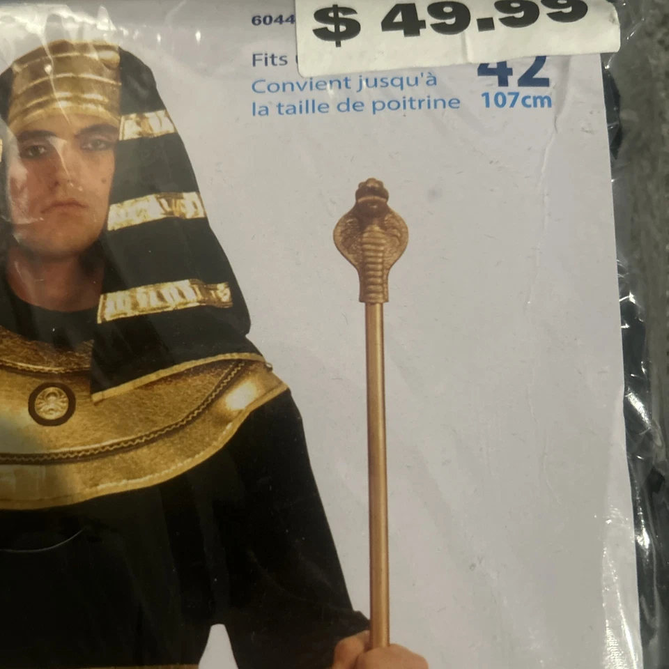 Disfraz de Halloween de lujo faraón egipcio rey tut para hombre adulto talla única Foto 3 de 3