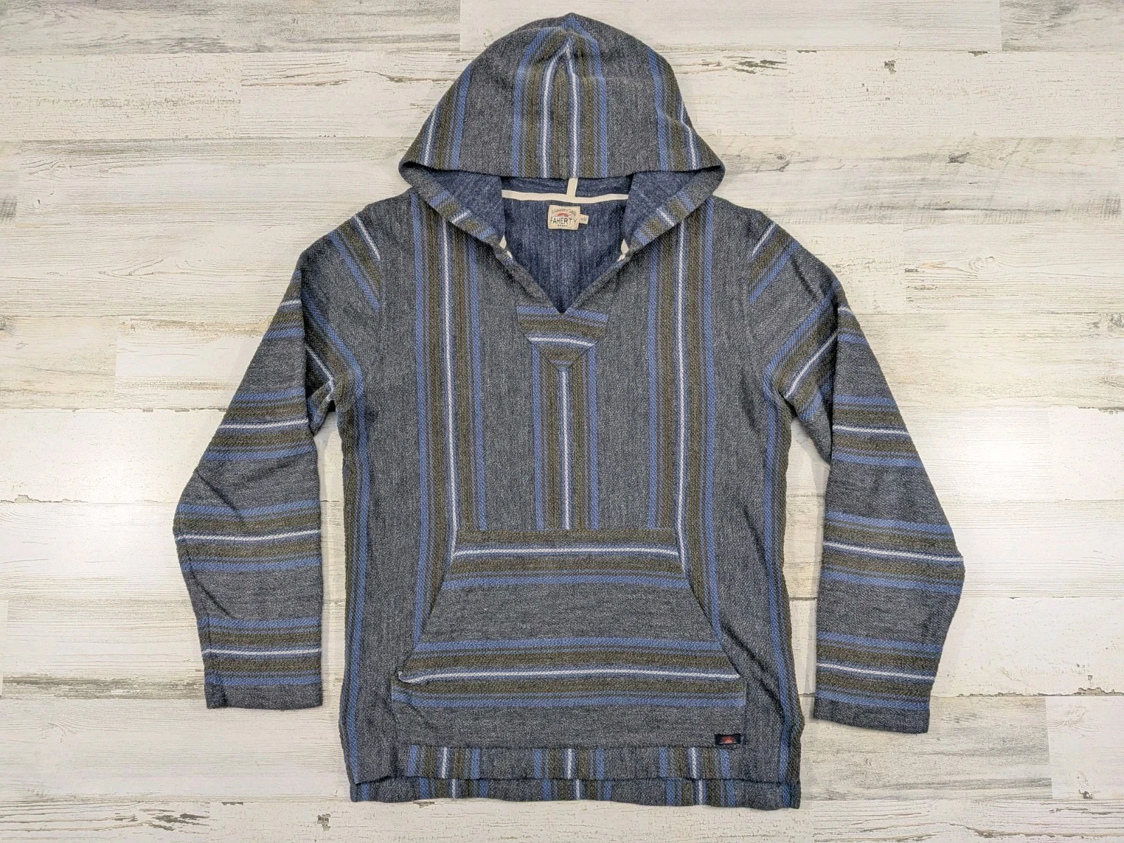 Faherty Hoodie Womens Medium Terry Baja Poncho Pullover