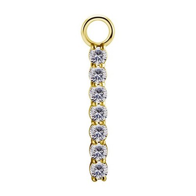 Charms - CoCr NF - gold L - PREMIUM ZIRKONIA - D-038