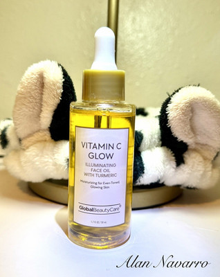 GlobalBeautyCare Vitamin C Glow Face Oil w/ Vitamin C & Turmeric, 1.7 fl oz