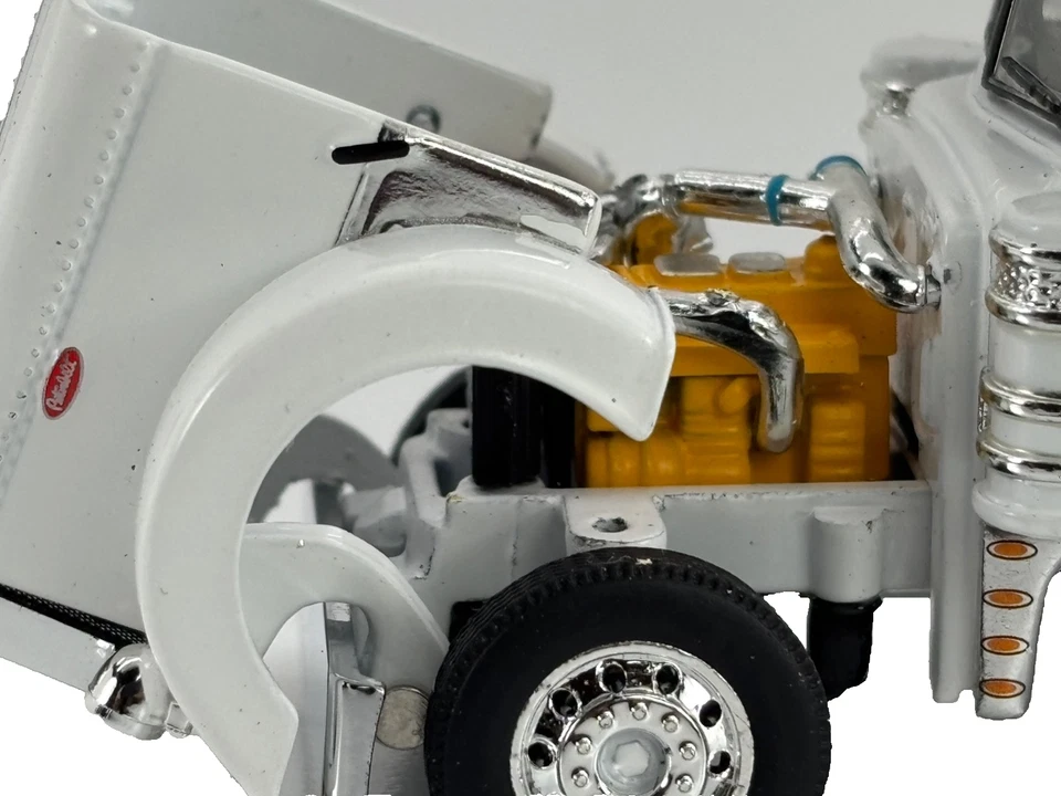 1/64 DCP WHITE PETERBILT 379 W/ 63" MID ROOF SLEEPER W/ WHALE TAIL - Image 2 of 4