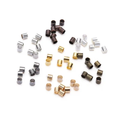 500PCS Smooth Seamed Spacer Beads Silver Seamless Spacer Beads Positioning Beads - Image 1 of 4