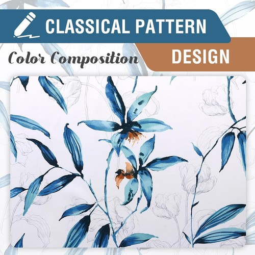 100% Blackout Curtains 213 CM Length 2 Panels Set Printed Drapes Thermal Insulat - Picture 3 of 6