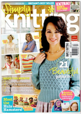 Simply Knitting Pattern Magazine August 2009 Issue 21 Patterns Projects GC