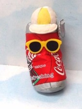 Vintage Coca Cola Coke Can Bean Bag doll w/Glasses  Tag Attached 1998