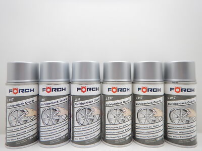 6x FELGENLACK LACK FELGE ALUFELGEN QUARTZ SILBER LACKSPRAY SPRAY FARBE 150ML 