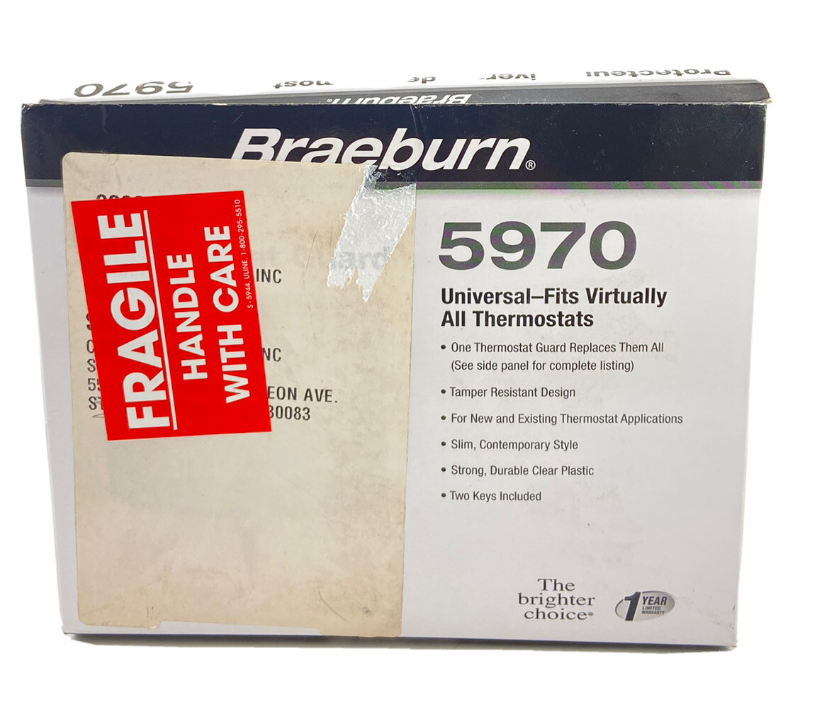 BRAEBURN 5970 Universal Locking Thermostat Guard Cover with Keyed Lock, CFA-image