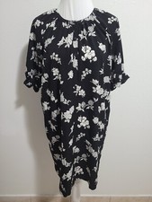 LOFT OUTLET Women's Dress Short Sleeve  Round Neck Floral Polyester.Size L/P