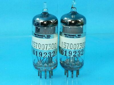 #ad GE 6AU6 A 8425 VACUUM TUBE CHECKED TEKTRONIX MATCH PAIR SWEET TONE TEST PERFECT $12.84