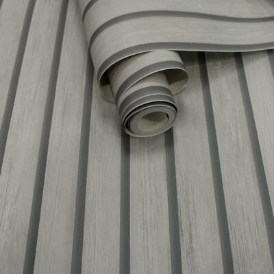 3D Effect Wooden Slats Grey 13133 Realistic Look Holden Decor Wallpaper