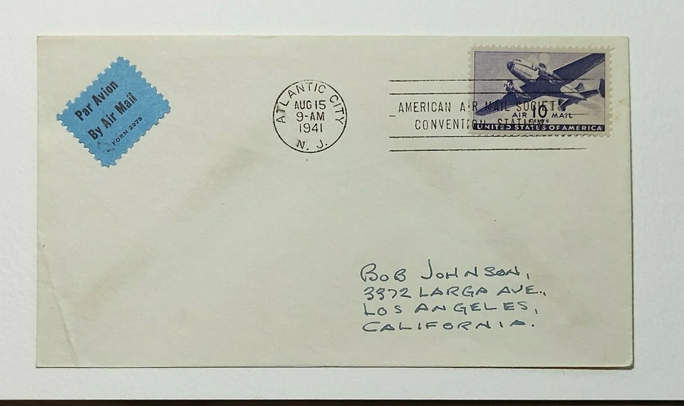 1941 (2) 1947 (1) FDC Set of Three US Airmail Service Covers #C28 - #C27 - #C26 - Image 4 of 4