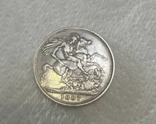 1887 Great Britain Silver Crown Jubilee Head Victoria High Grade Sharp & Clean