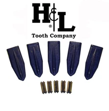 230CST Star Cast Bucket Teeth + 23FP Flexpins® (5 Pack Kit) H&L Tooth Co. 230ST