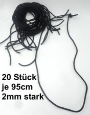 20x Satinschnur Black 62 4/12ft 0 3/32in Necklace Bracelet Tinker Knot Braid