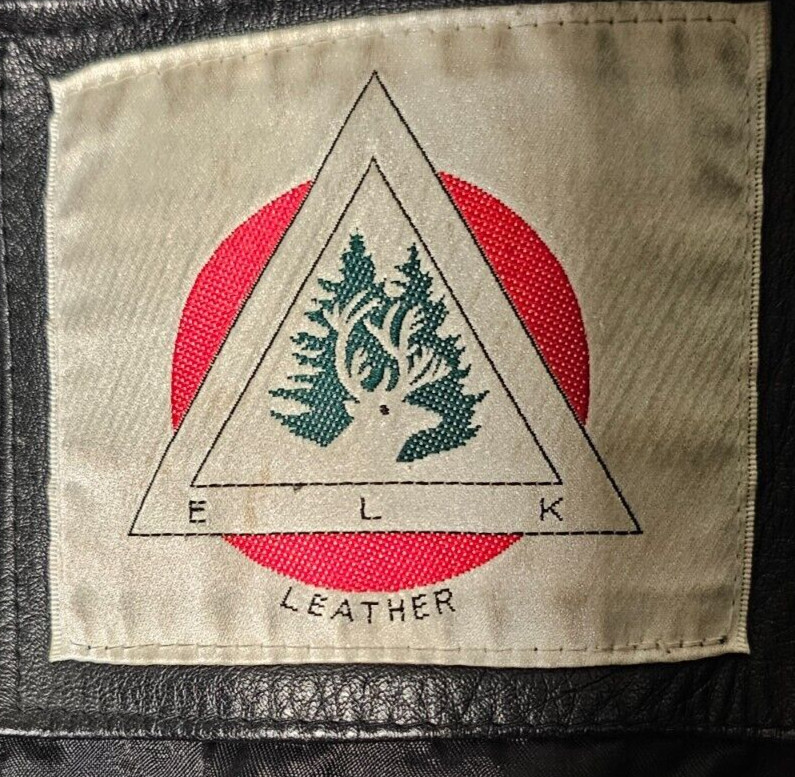 Elk Genuine Leather Jacket Large Lining Button Cl… - image 2