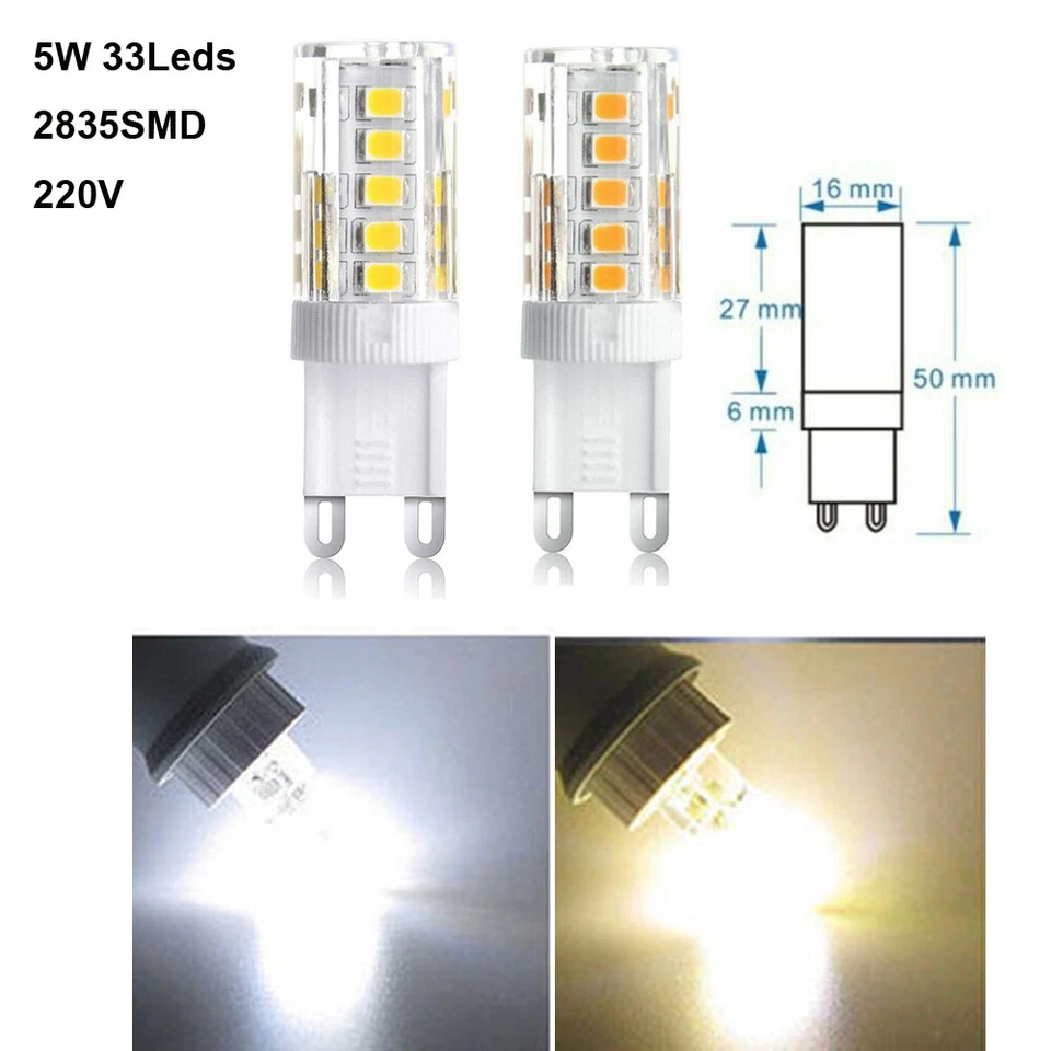 G9 5W led bulb Cold/Warm White 220V Capsule light SMD replace halogen desk lamp - Image 2 of 4