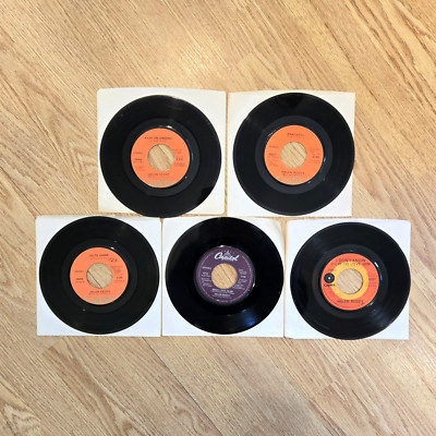 Helen Reddy 45s- Lot Of 5- Delta Dawn, Peaceful, Keep Singing, Make Love, More!