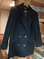 DonnyBrook Navy Wool Pea Coat Sz 6P Lined Sailor Style hip