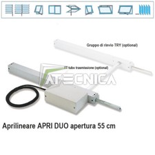 Motore lineare a cremagliera vasistas lucernai Aprimatic APRI DUO apertura 55cm