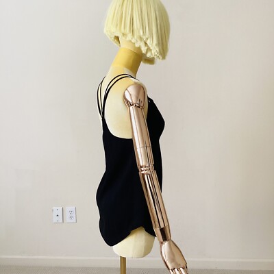 IRO Black Strappy V Neck Tank Top SZ 2/34 | eBay