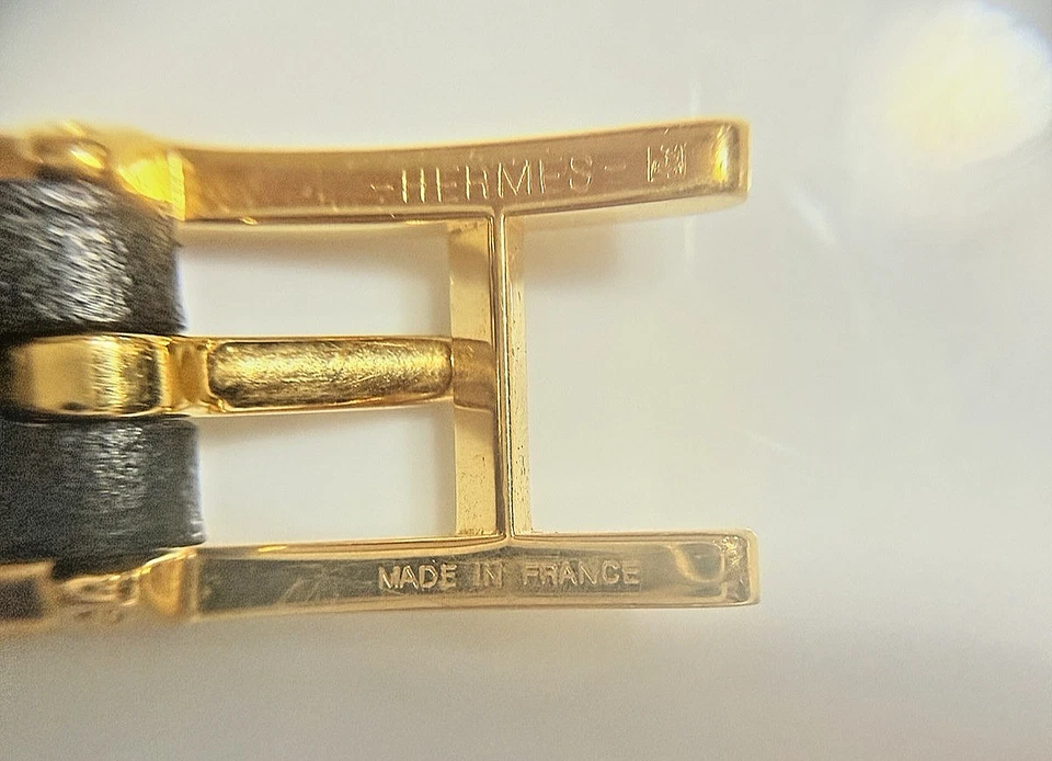 Pulsera Hermes Behapi Doble Tour Negra/Faun Reversible Foto 3 de 4