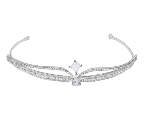 AU Women Wedding Crystal Silver Slim Simple Hair Band Headband Hoop Tiara Crown - Picture 4 of 15