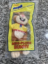 Nesquik Bunny Plush Premium Advertising Toy Sealed New Old Stock Nestle 10"