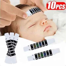 10x Lot Forehead Strip Head Thermometer Temperature Strips For Baby Child