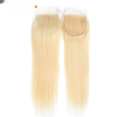 613 Blonde Straight 4x4 Top Lace Closure Human Hair Closure Lace Closure Lace
