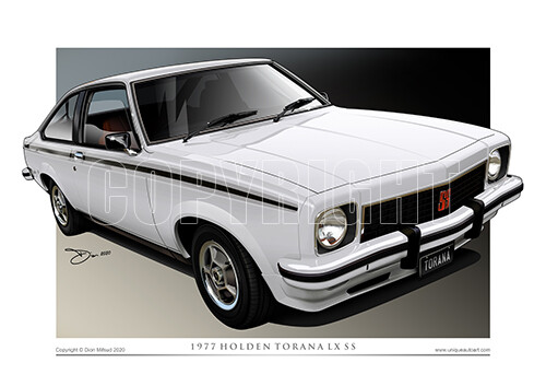 Holden Torana LX SS Car Drawing - Holden Prints ( 30 Colours ) - Picture 20 of 34