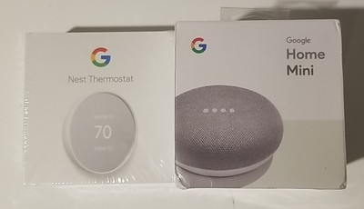 Google Home Mini Smart Speaker with Google Assistant And Google Nest Smart Therm