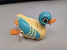Genuine Vintage Tomy 1977 Swimming Duck Wind Up Plastic Toy, Works