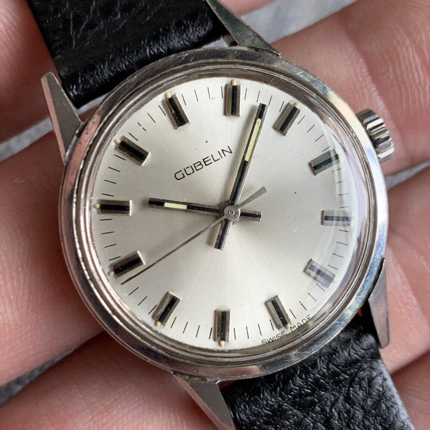 Vintage Gubelin 17 Jewels ETA 2750 Manual Wind Wristwatch