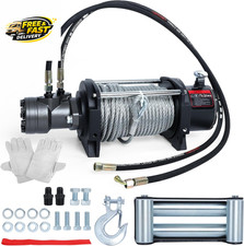 15000lbs Hydraulic Winchsteel Cable 0.4in X 78ftgear Ratio361hydraulic