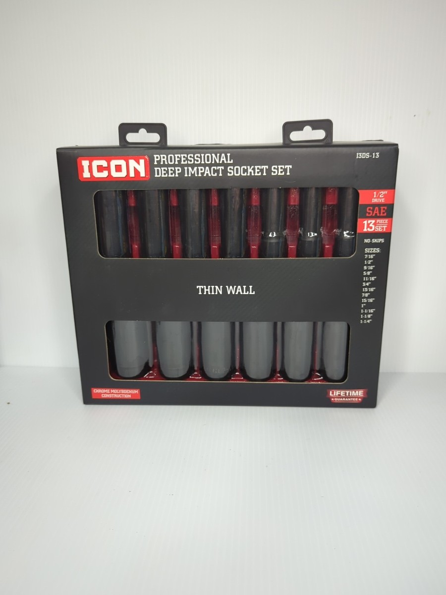 Icon 13DS-13 Deep Impact Socket Set 1/2