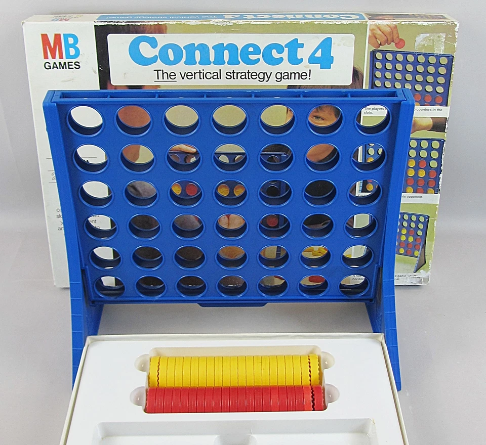 MB Games Connect 4 Vintage 1976 Vertical Strategy Game Age 7+ Complete b - Image 4 of 4