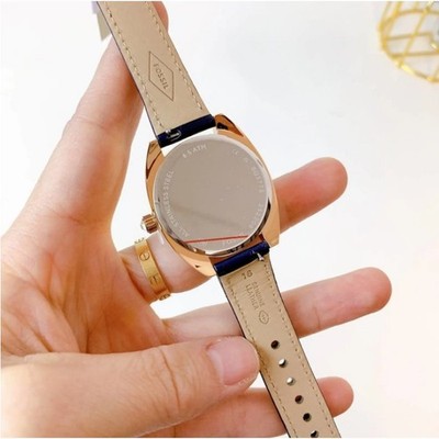 NWT Fossil BQ3775 Vale Solar-Powered Blue Leather Watch | eBay display picture 2