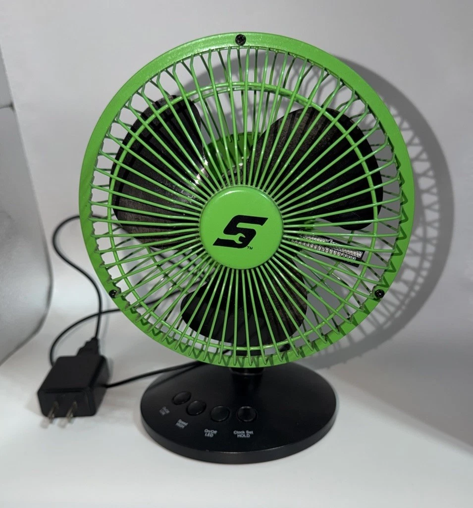 スナップオン　卓上扇風機　黒　LED CLOCK FAN Snap-on Introduces Workspace Fan