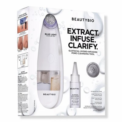 BeautyBio GLOfacial Hydro-Infusion Pore Cleansing Tool Blue Light Wireless