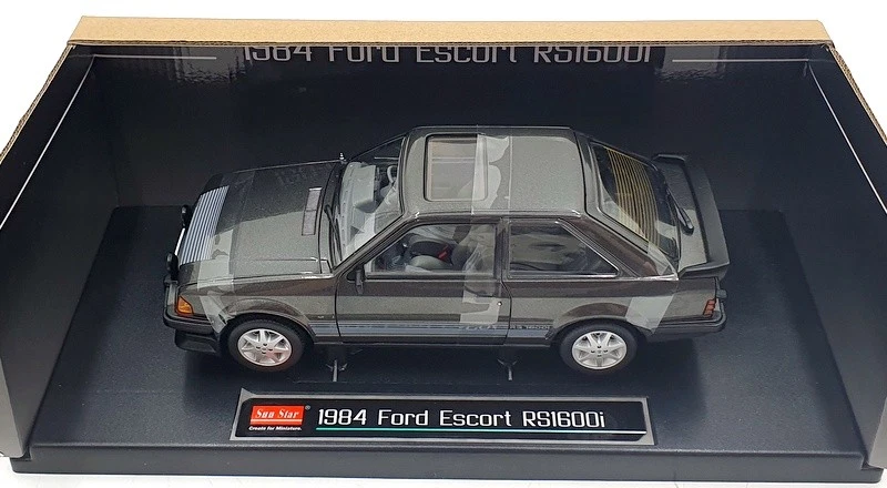 Sun Star 1/18 Scale Diecast 5000R Ford Escort RS1600i RHD 1984 Gaphite Grey - Image 4 of 4
